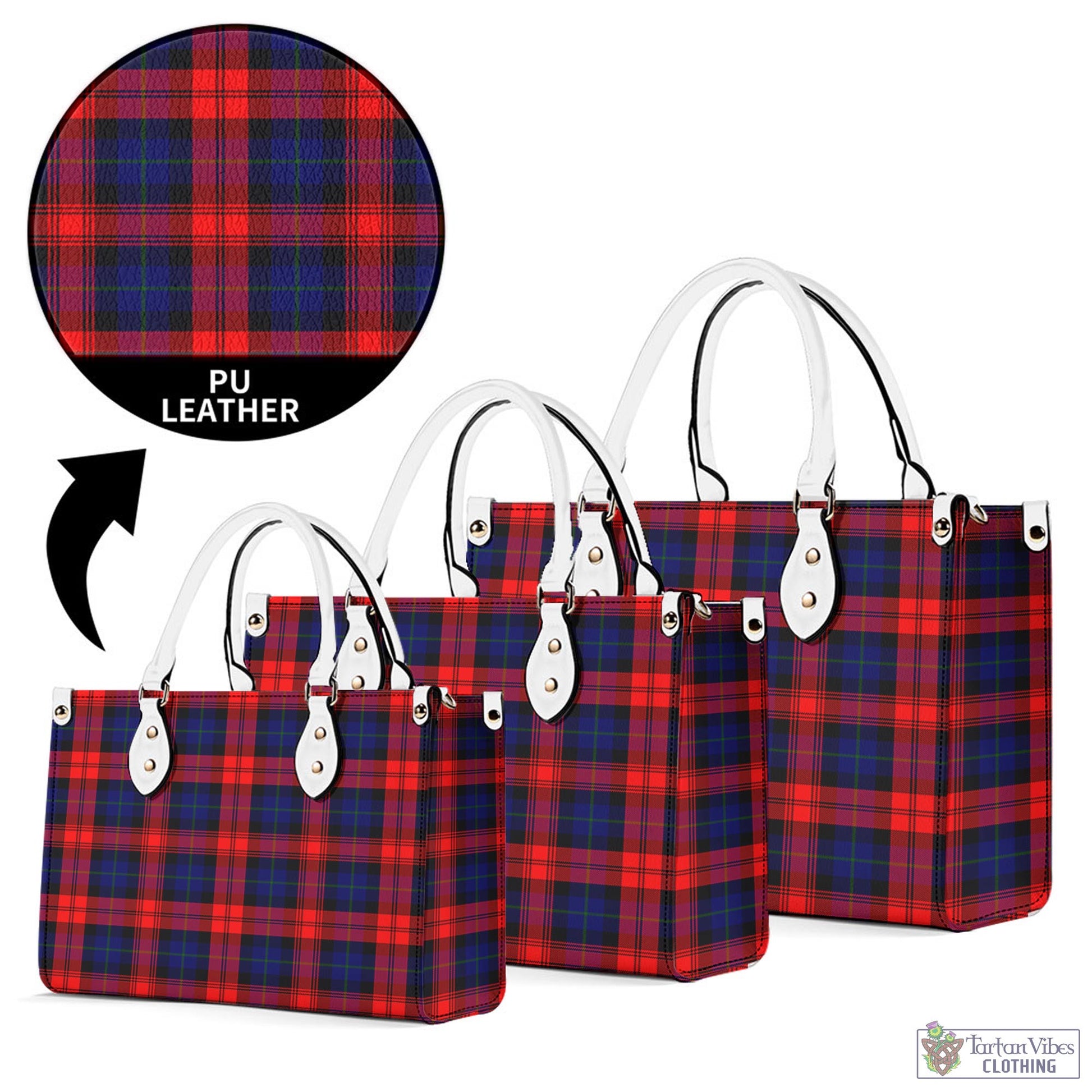 Tartan Vibes Clothing McLaughlin Tartan Luxury Leather Handbags