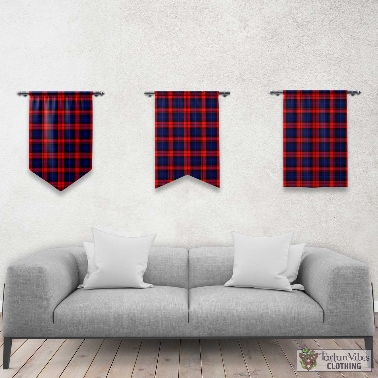 Tartan Vibes Clothing McLaughlin Tartan Gonfalon, Tartan Banner