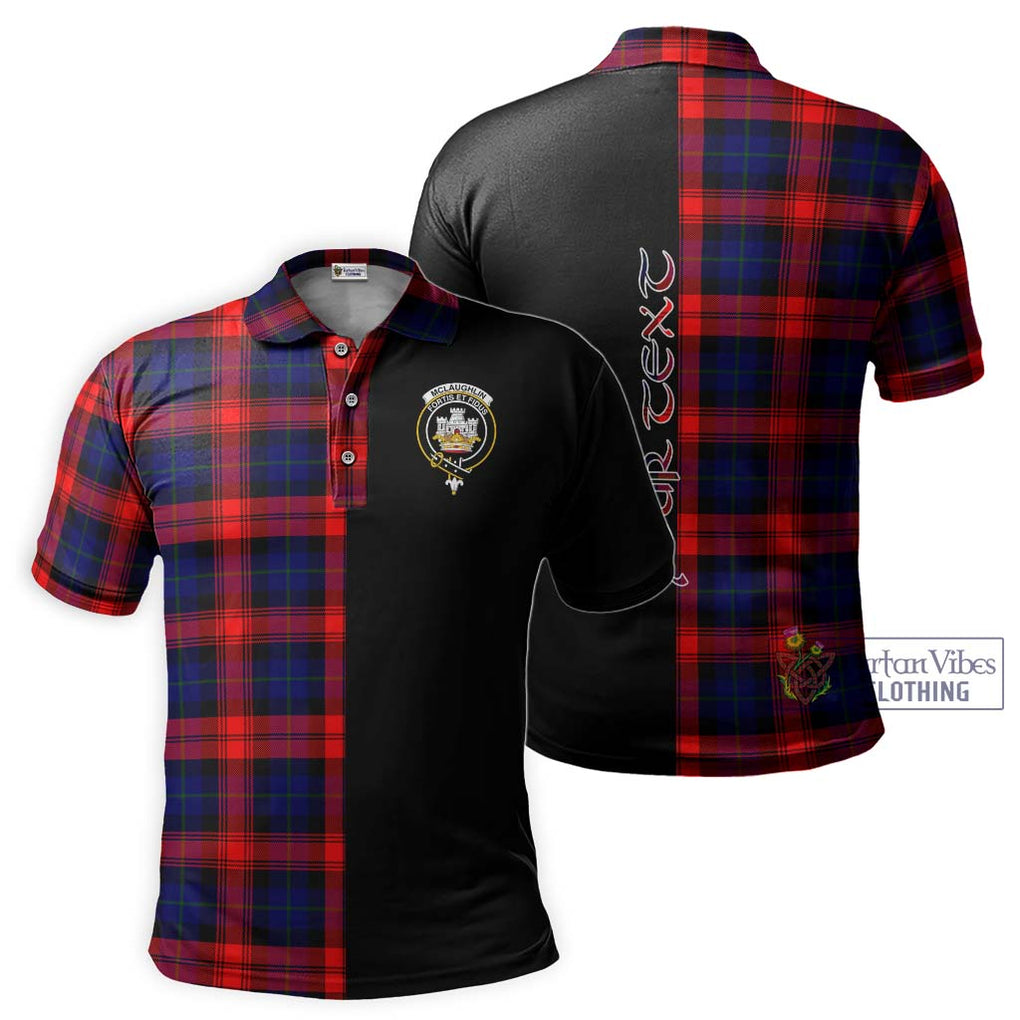 McLaughlin Tartan Polo Shirt with Family Crest and Half Of Me Style Kid - Tartanvibesclothing Shop