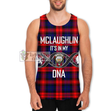 McLaughlin Tartan Men's Tank Top with Family Crest DNA In Me Style