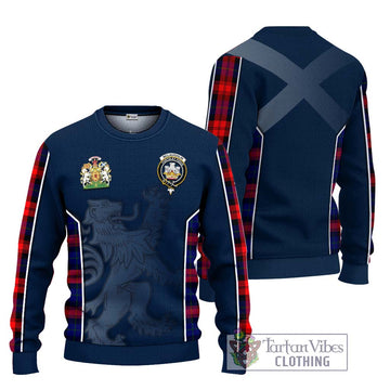 McLaughlin Tartan Knitted Sweater with Family Crest and Lion Rampant Vibes Sport Style