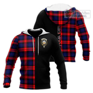 McLaughlin Tartan Knitted Hoodie with Family Crest and Half Of Me Style