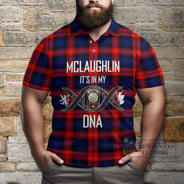 McLaughlin Tartan Polo Shirt with Family Crest DNA In Me Style