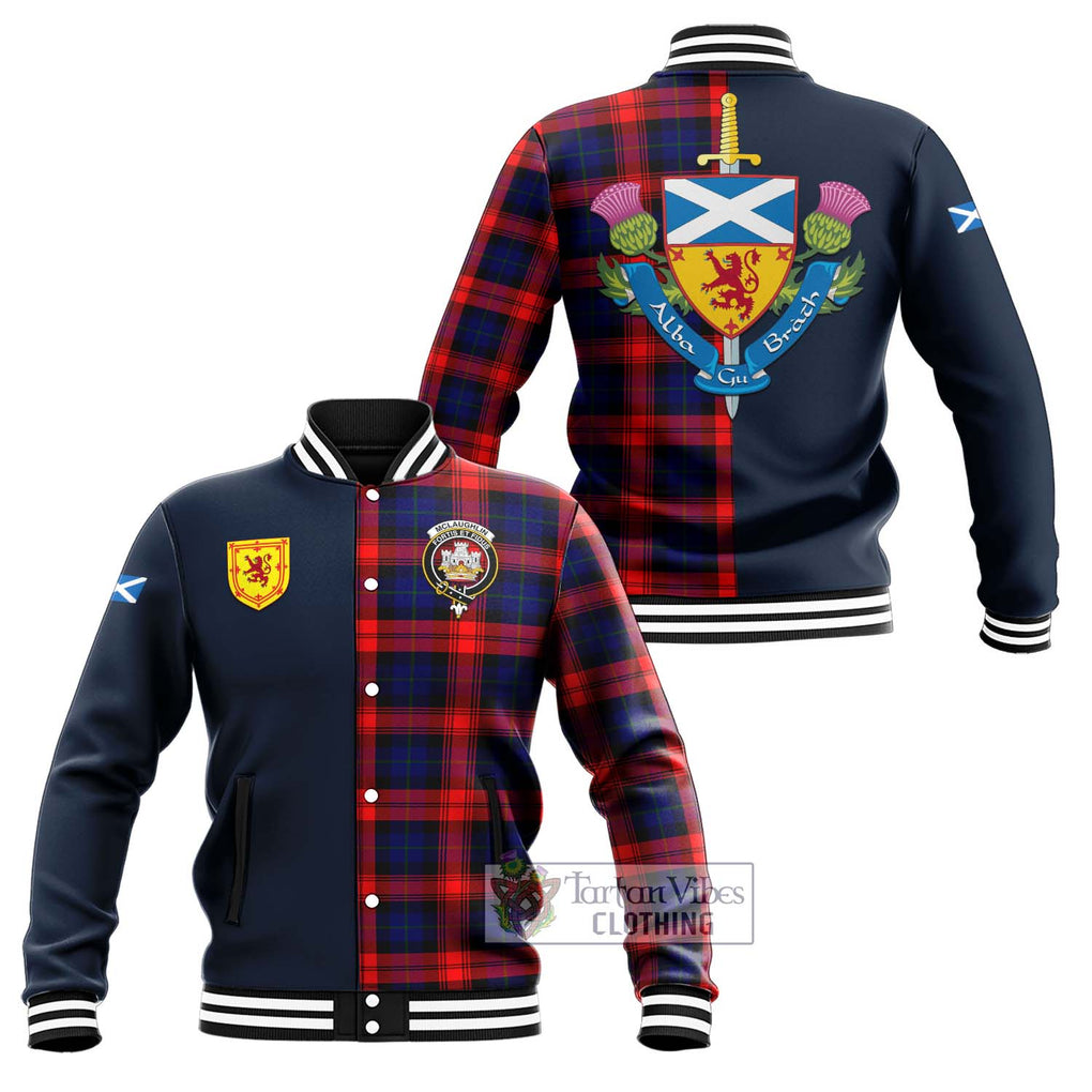 Tartan Vibes Clothing McLaughlin Tartan Baseball Jacket with Scottish Lion Royal Arm Half Style