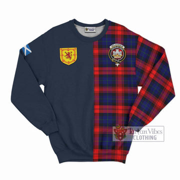 McLaughlin Tartan Sweatshirt Alba with Scottish Lion Royal Arm Half Style