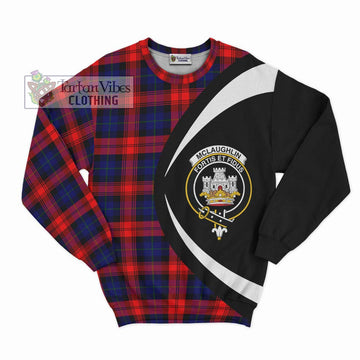 McLaughlin Tartan Sweatshirt with Family Crest Circle Style