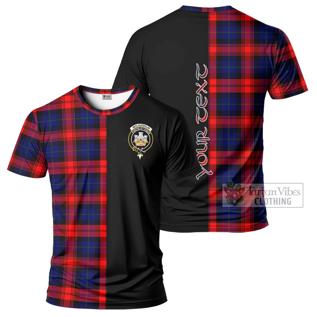 McLaughlin Tartan T-Shirt with Family Crest and Half Of Me Style Kid's Shirt - Tartanvibesclothing Shop