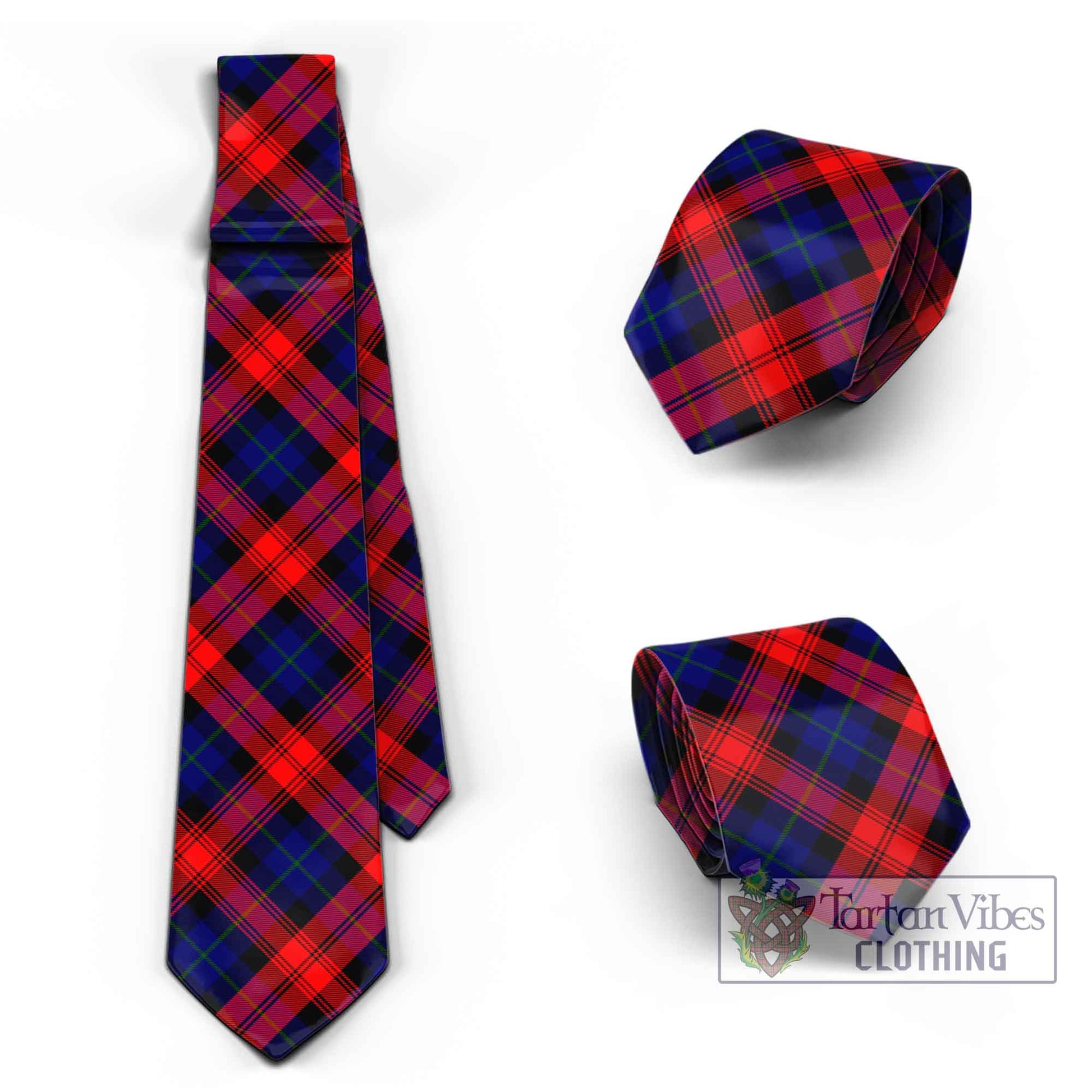 Tartan Vibes Clothing McLaughlin Tartan Classic Necktie Cross Style