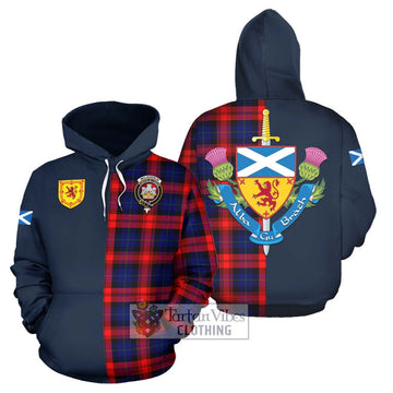 McLaughlin Tartan Hoodie Alba with Scottish Lion Royal Arm Half Style