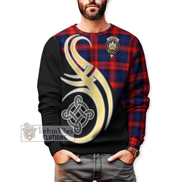 McLaughlin Tartan Sweatshirt with Family Crest and Celtic Symbol Style