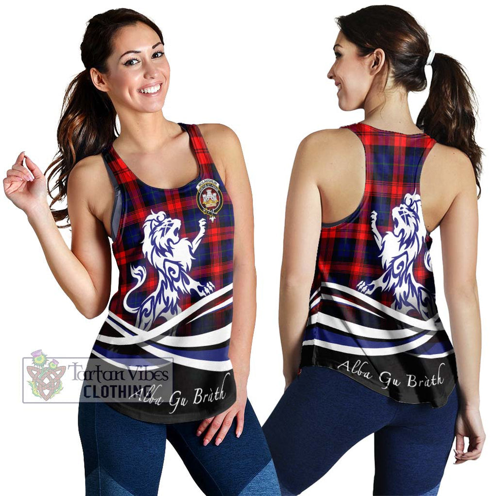 McLaughlin Tartan Women's Racerback Tanks with Alba Gu Brath Regal Lion Emblem 4XL - Tartanvibesclothing Shop