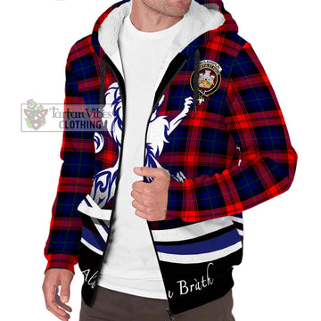 McLaughlin Tartan Sherpa Hoodie with Alba Gu Brath Regal Lion Emblem