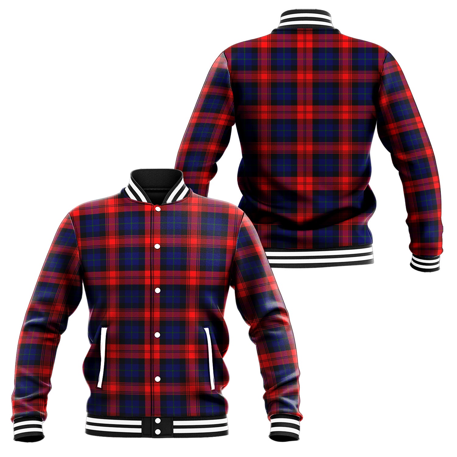 McLaughlin Tartan Baseball Jacket Unisex - Tartan Vibes Clothing