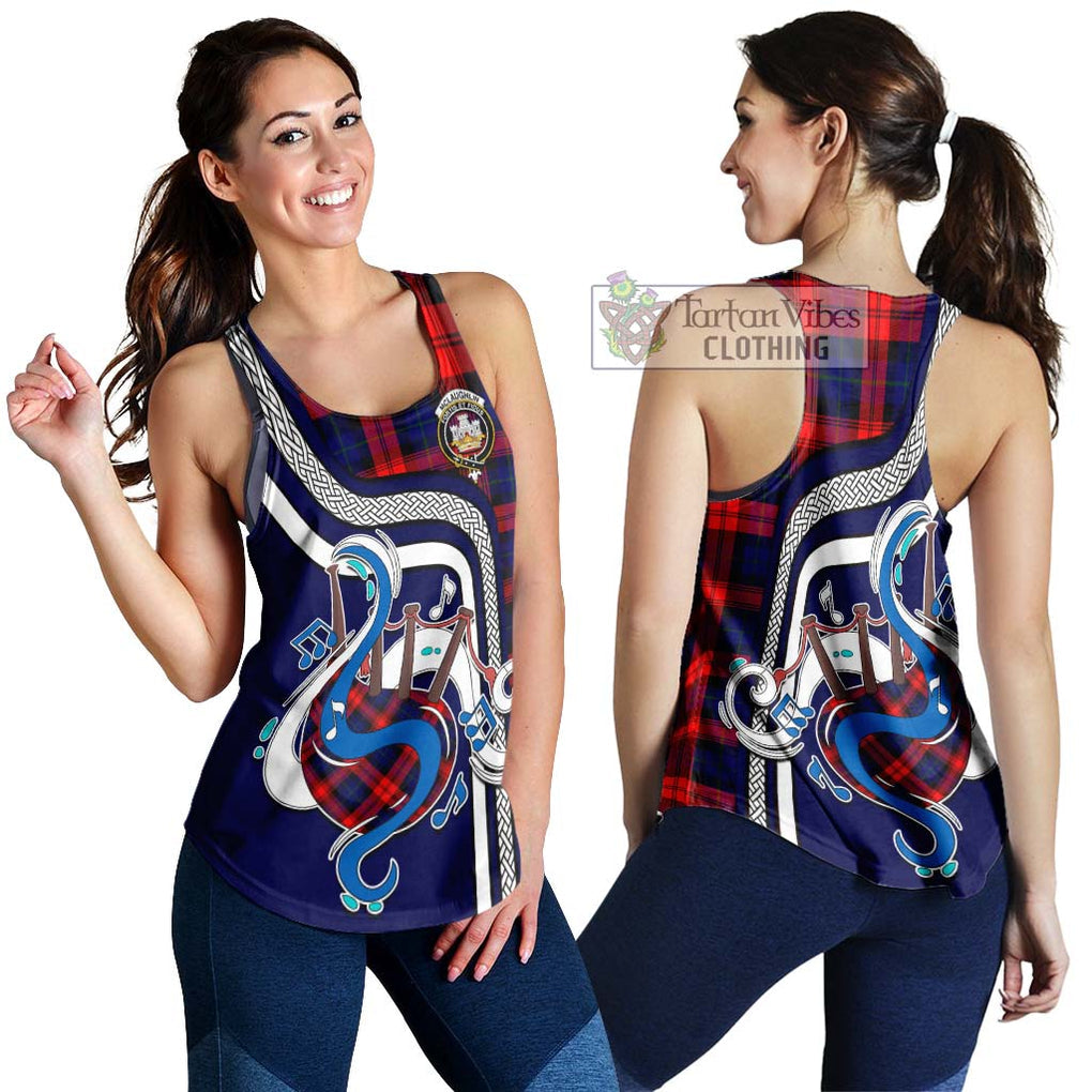 McLaughlin Tartan Women's Racerback Tanks with Epic Bagpipe Style 4XL - Tartanvibesclothing Shop