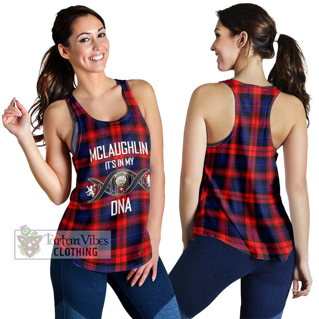 McLaughlin Tartan Women's Racerback Tanks with Family Crest DNA In Me Style 4XL - Tartanvibesclothing Shop