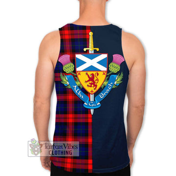 McLaughlin Tartan Men's Tank Top Alba with Scottish Lion Royal Arm Half Style