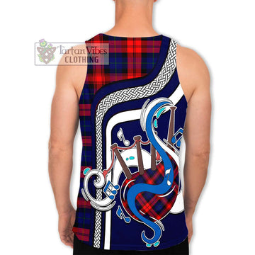 McLaughlin Tartan Men's Tank Top with Epic Bagpipe Style