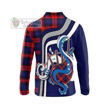 McLaughlin Tartan Long Sleeve Polo Shirt with Epic Bagpipe Style