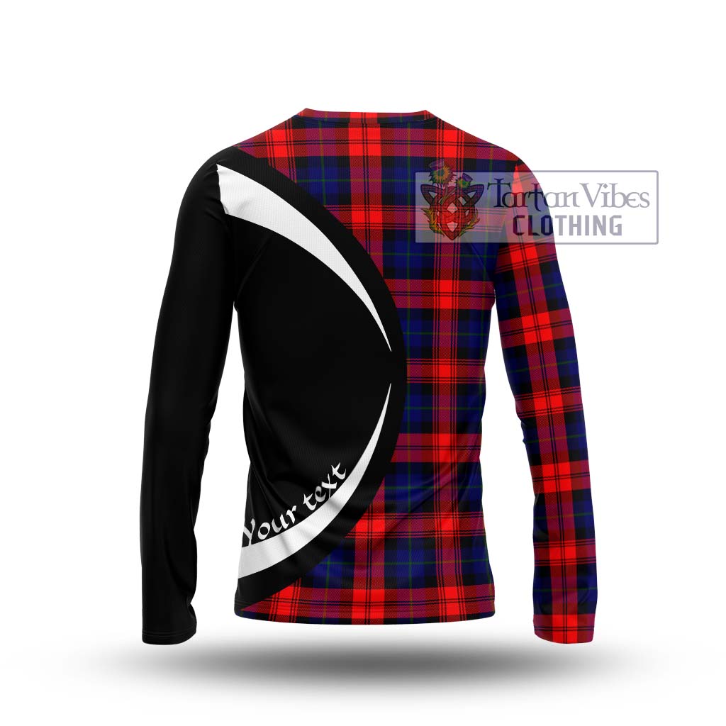 McLaughlin Tartan Long Sleeve T-Shirt with Family Crest Circle Style - Tartan Vibes Clothing