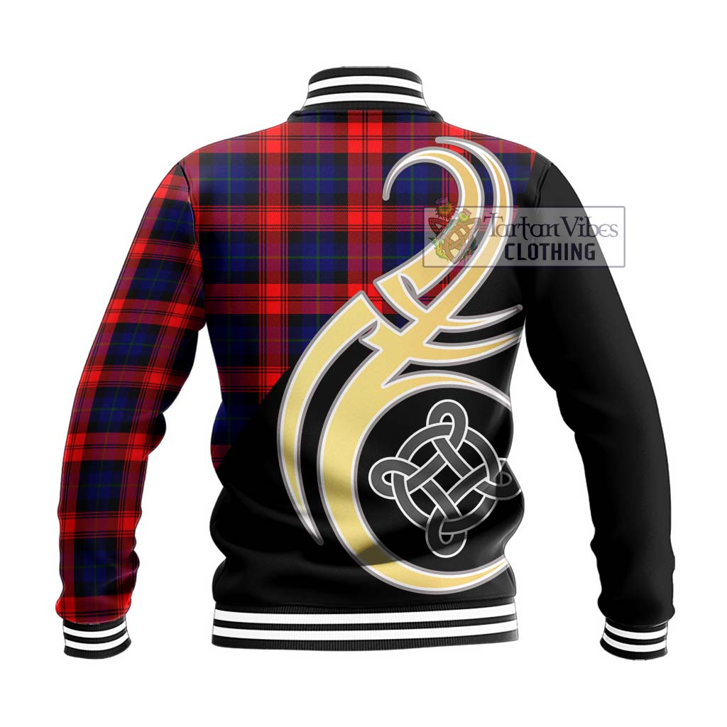 McLaughlin Tartan Baseball Jacket with Family Crest and Celtic Symbol Style - Tartan Vibes Clothing