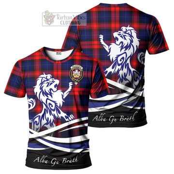 McLaughlin Tartan Cotton T-shirt with Alba Gu Brath Regal Lion Emblem