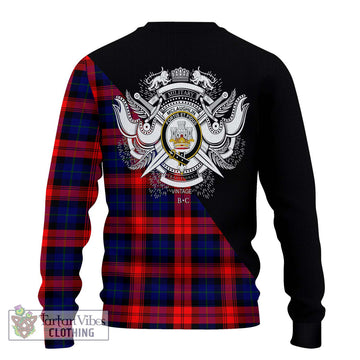 McLaughlin Tartan Ugly Sweater with Family Crest and Military Logo Style