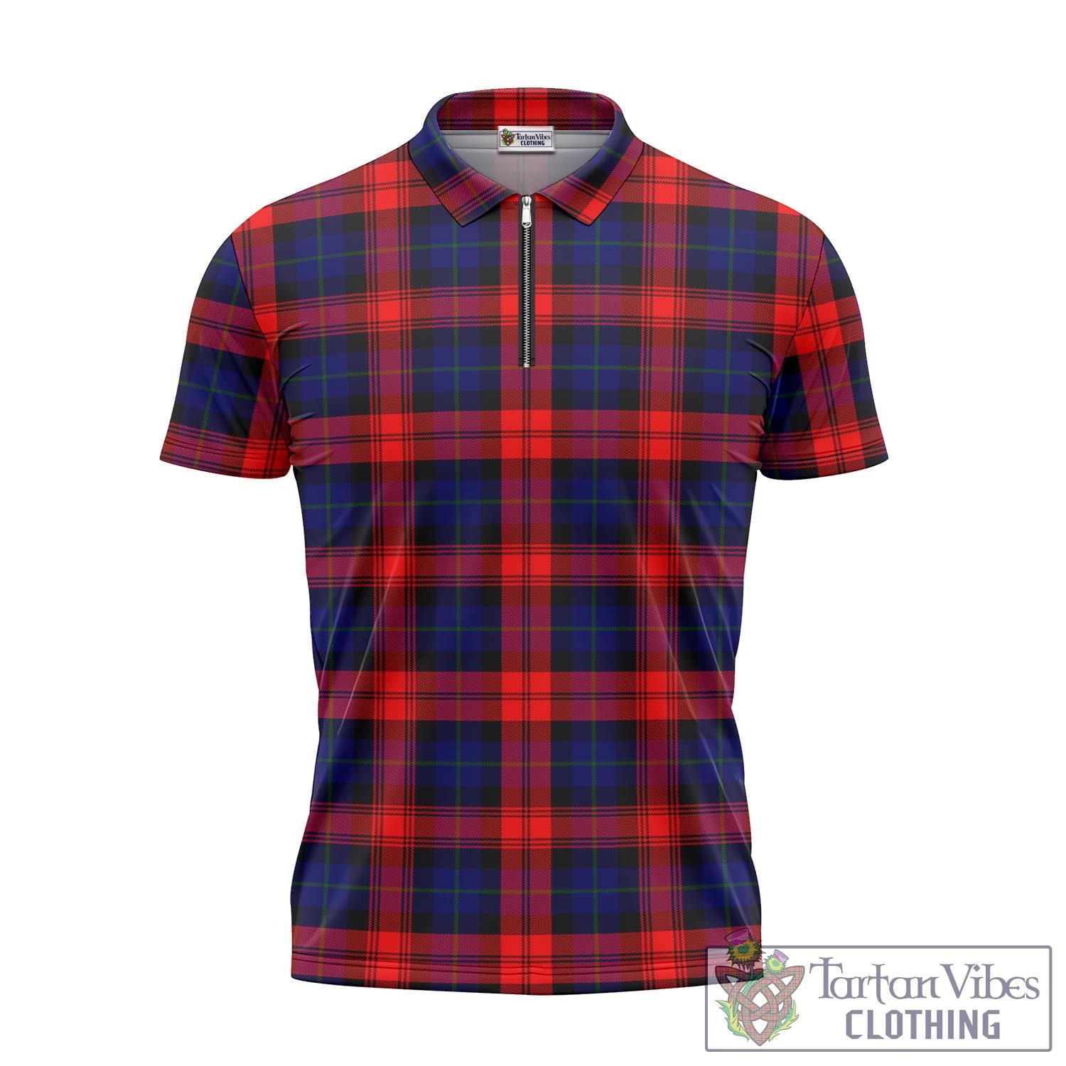 Tartan Vibes Clothing McLaughlin Tartan Zipper Polo Shirt