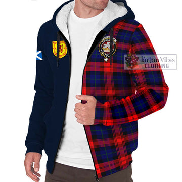 McLaughlin Tartan Sherpa Hoodie Alba with Scottish Lion Royal Arm Half Style