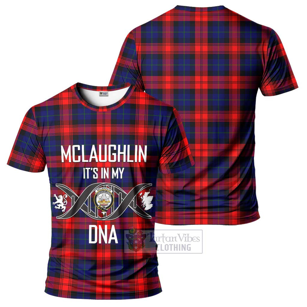 McLaughlin Tartan T-Shirt with Family Crest DNA In Me Style - Tartan Vibes Clothing