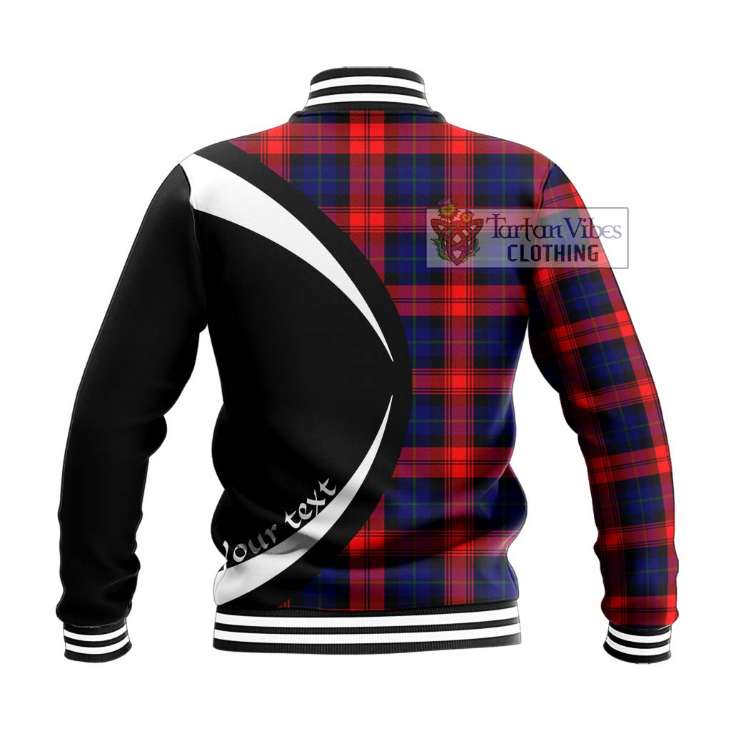 McLaughlin Tartan Baseball Jacket with Family Crest Circle Style - Tartan Vibes Clothing