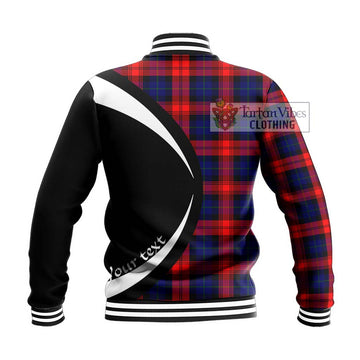 McLaughlin Tartan Baseball Jacket with Family Crest Circle Style