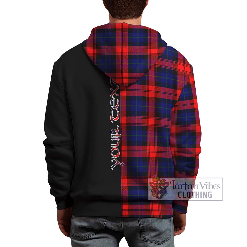 McLaughlin Tartan Hoodie with Family Crest and Half Of Me Style - Tartanvibesclothing Shop