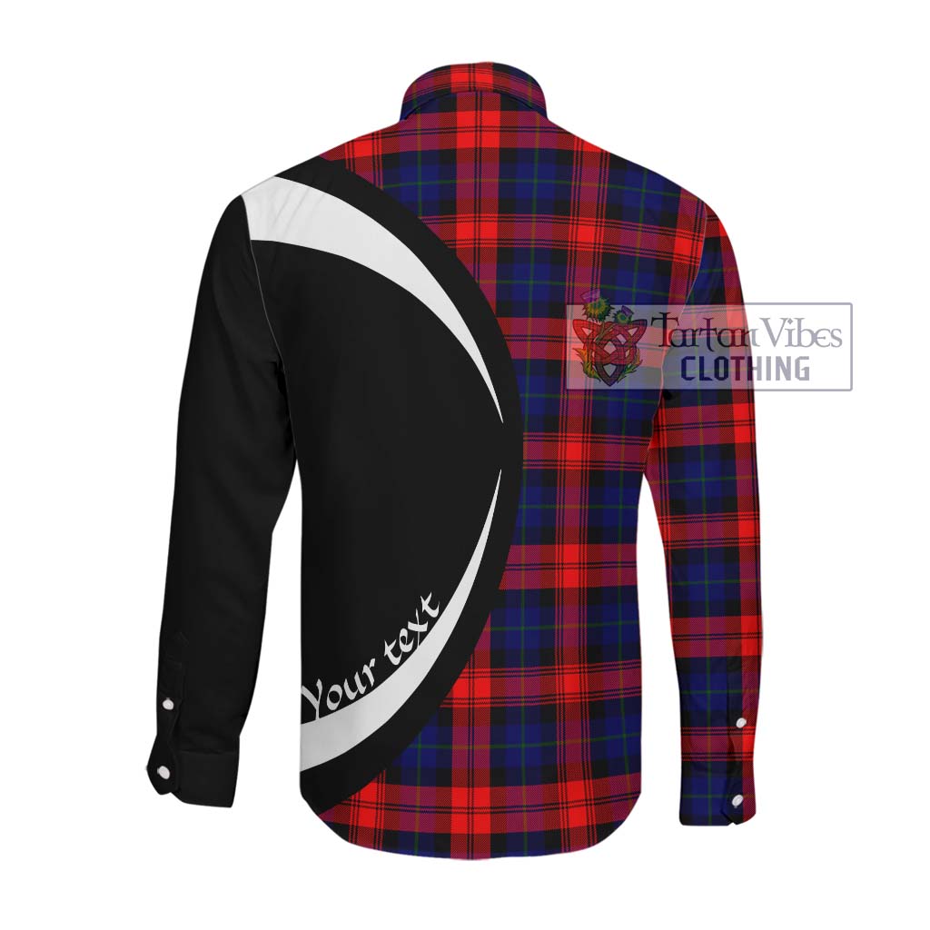 McLaughlin Tartan Long Sleeve Button Up with Family Crest Circle Style Men's Shirt - Tartan Vibes Clothing