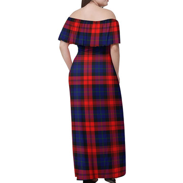 McLaughlin Tartan Off Shoulder Long Dress