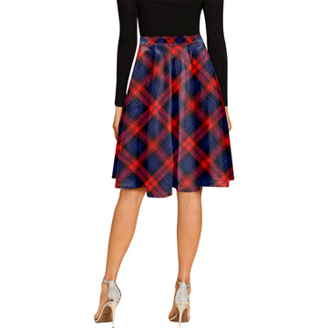 McLaughlin Tartan Melete Pleated Midi Skirt Cross Style