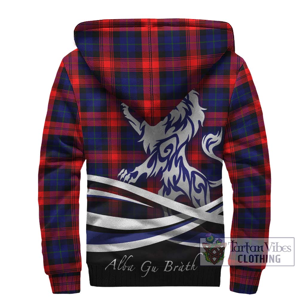 Tartan Vibes Clothing McLaughlin Tartan Sherpa Hoodie with Alba Gu Brath Regal Lion Emblem