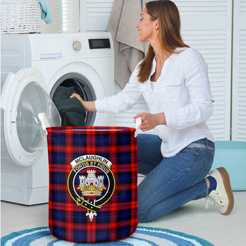 McLaughlin Tartan Laundry Basket with Family Crest