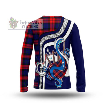 McLaughlin Tartan Long Sleeve T-Shirt with Epic Bagpipe Style