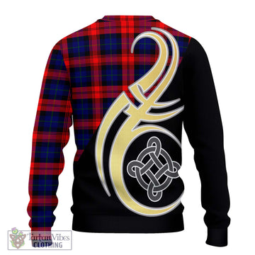 McLaughlin Tartan Ugly Sweater with Family Crest and Celtic Symbol Style