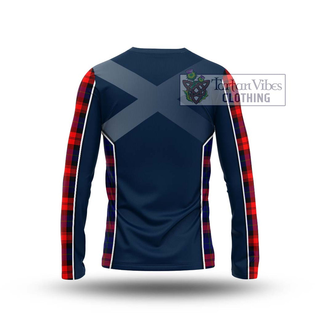 McLaughlin Tartan Long Sleeve T-Shirt with Family Crest and Lion Rampant Vibes Sport Style - Tartan Vibes Clothing