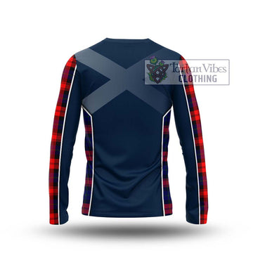 McLaughlin Tartan Long Sleeve T-Shirt with Family Crest and Lion Rampant Vibes Sport Style