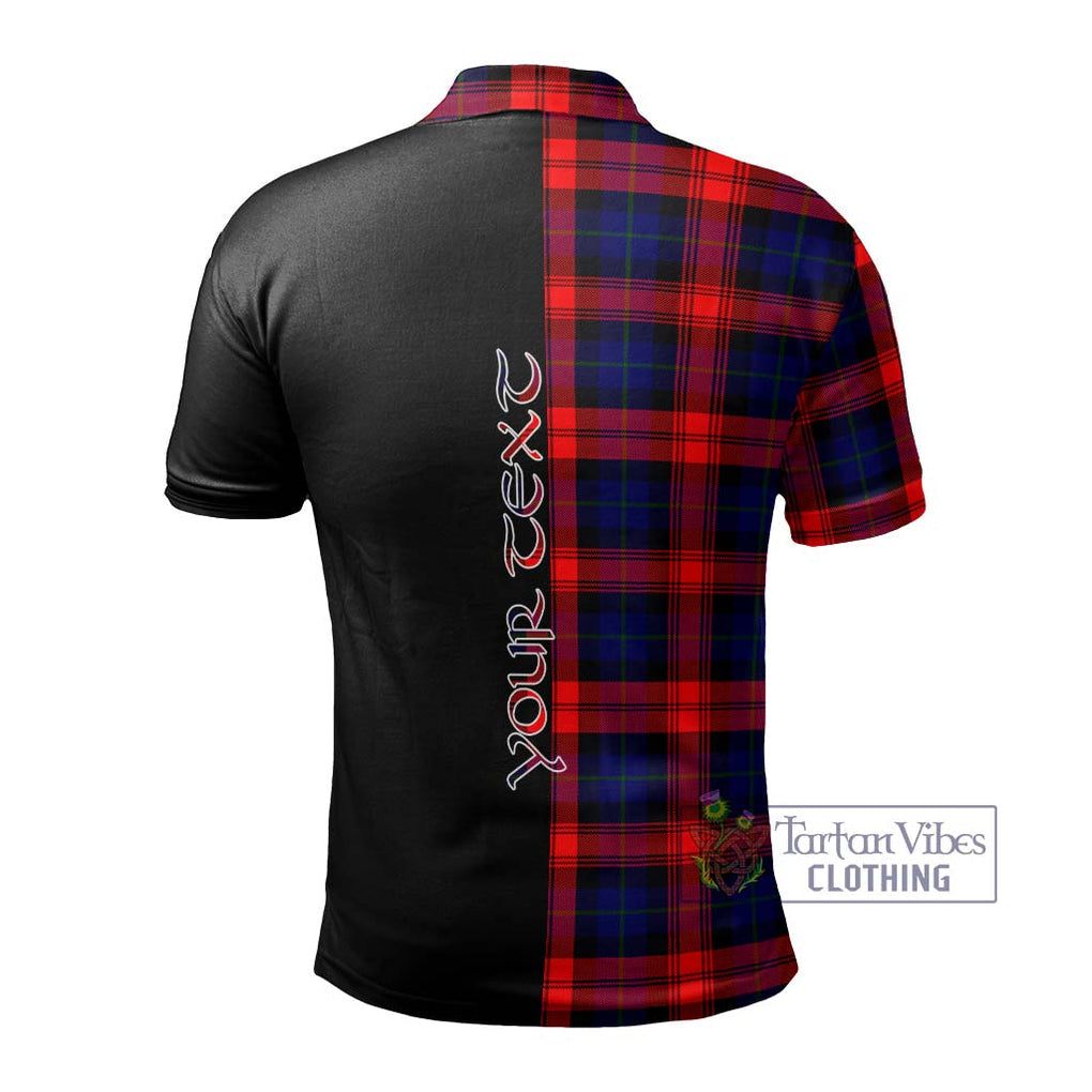 McLaughlin Tartan Polo Shirt with Family Crest and Half Of Me Style - Tartanvibesclothing Shop