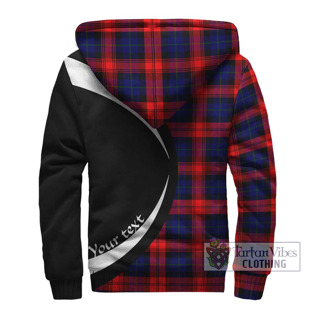 McLaughlin Tartan Sherpa Hoodie with Family Crest Circle Style - Tartan Vibes Clothing