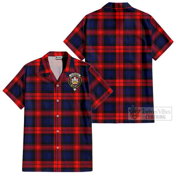 McLaughlin Tartan Cotton Hawaiian Shirt with Family Crest