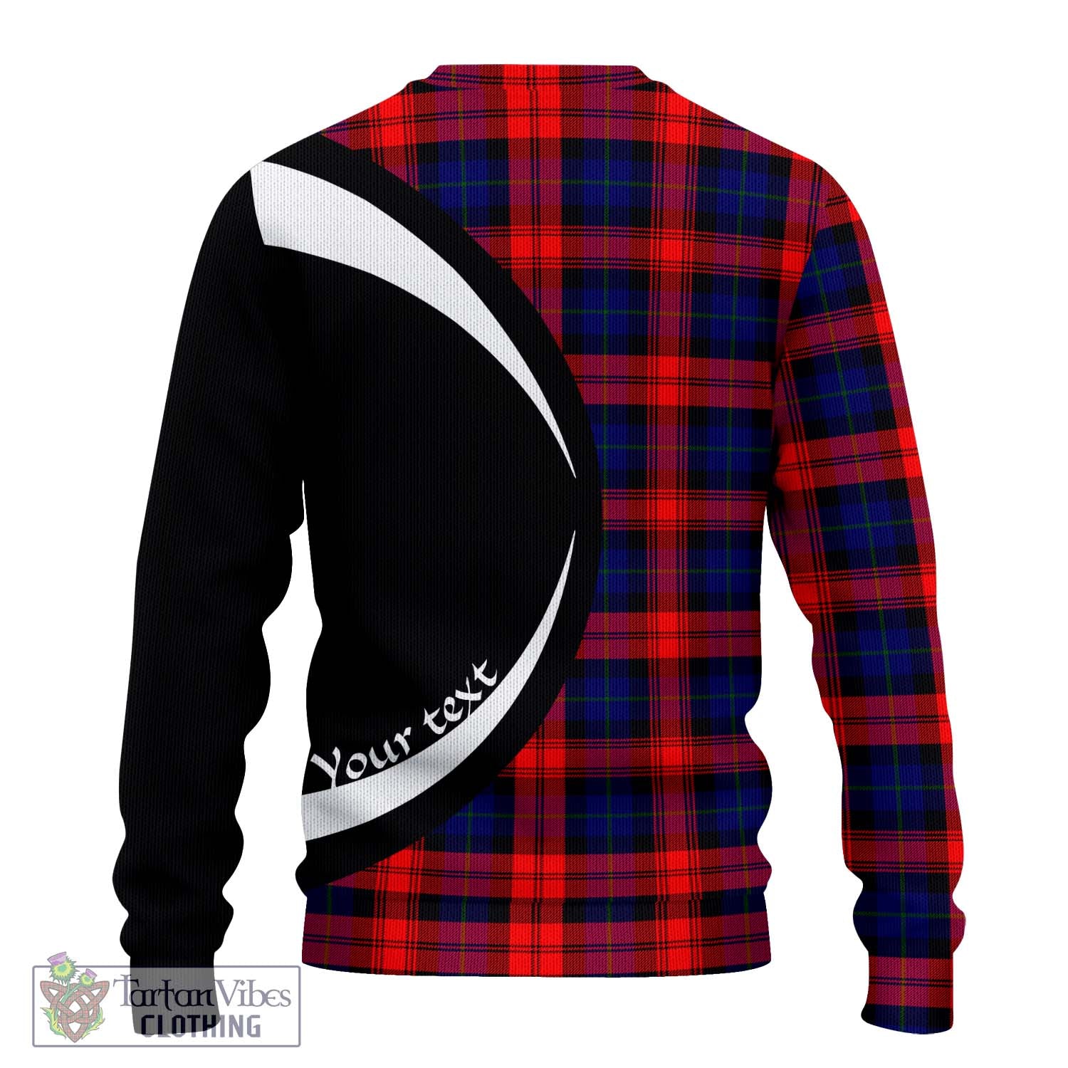 McLaughlin Tartan Knitted Sweater with Family Crest Circle Style - Tartan Vibes Clothing