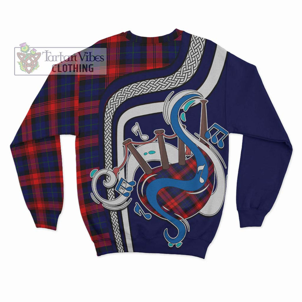 Tartan Vibes Clothing McLaughlin Tartan Sweatshirt with Epic Bagpipe Style