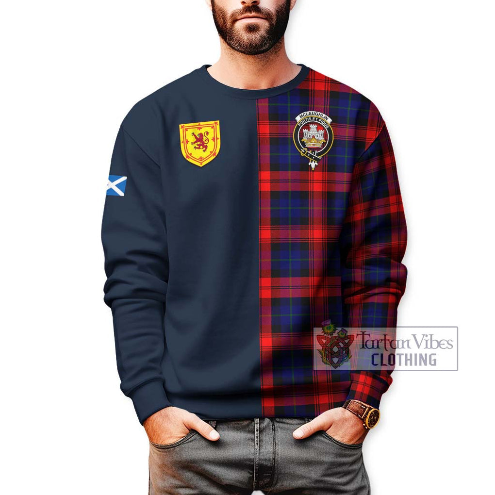 Tartan Vibes Clothing McLaughlin Tartan Sweatshirt with Scottish Lion Royal Arm Half Style