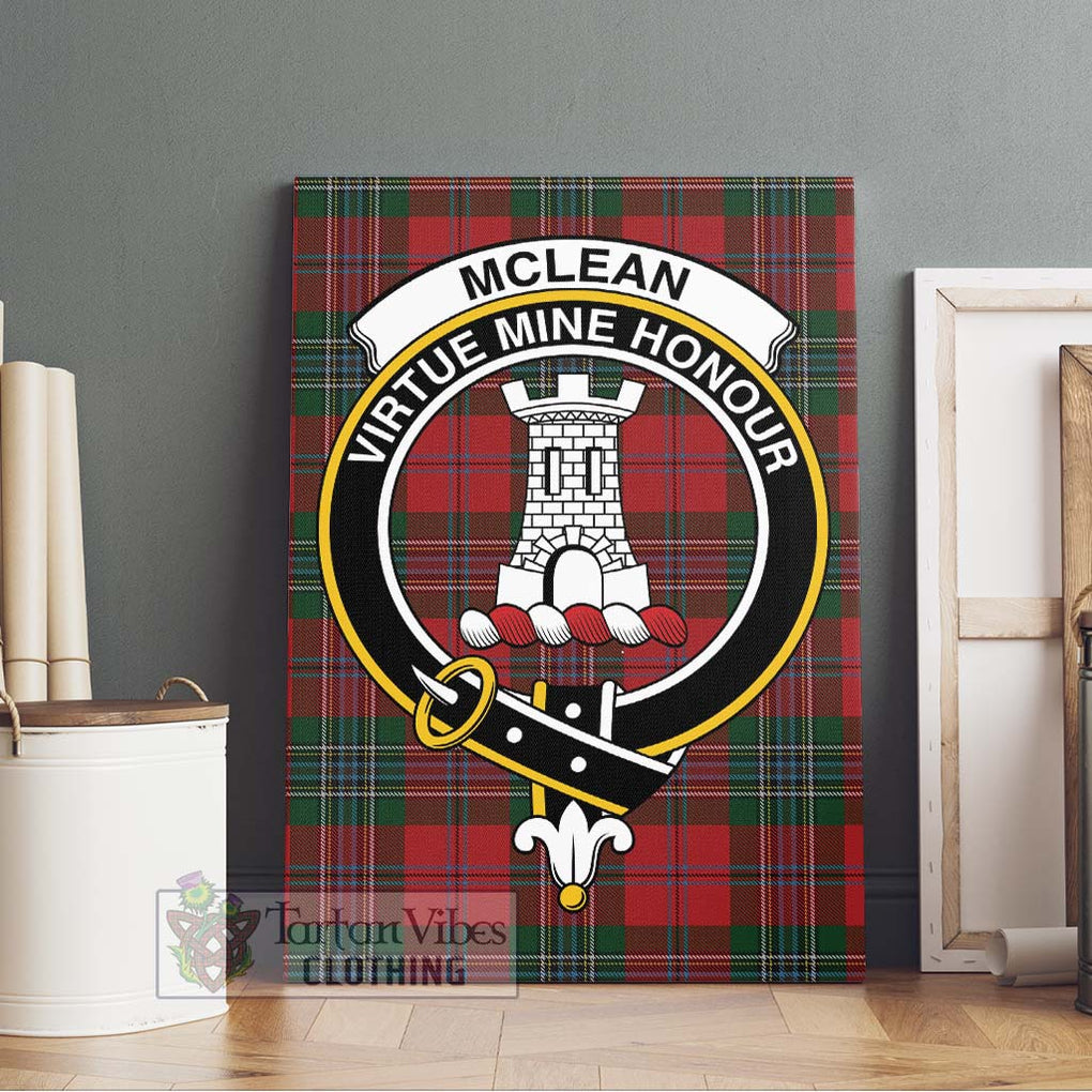 McLean Tartan Canvas Print Wall Art with Family Crest Without Frame - Tartan Vibes Clothing