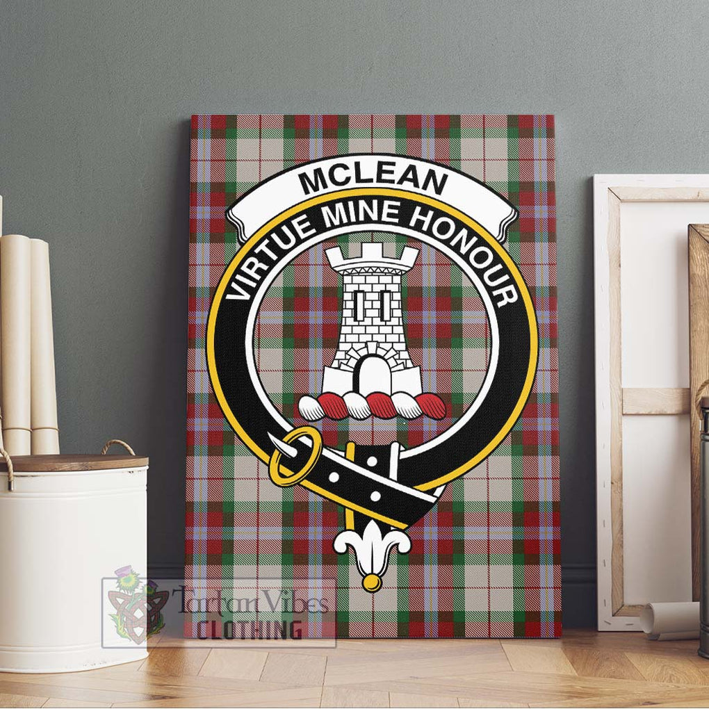 McLean Dress Tartan Canvas Print Wall Art with Family Crest Without Frame - Tartan Vibes Clothing