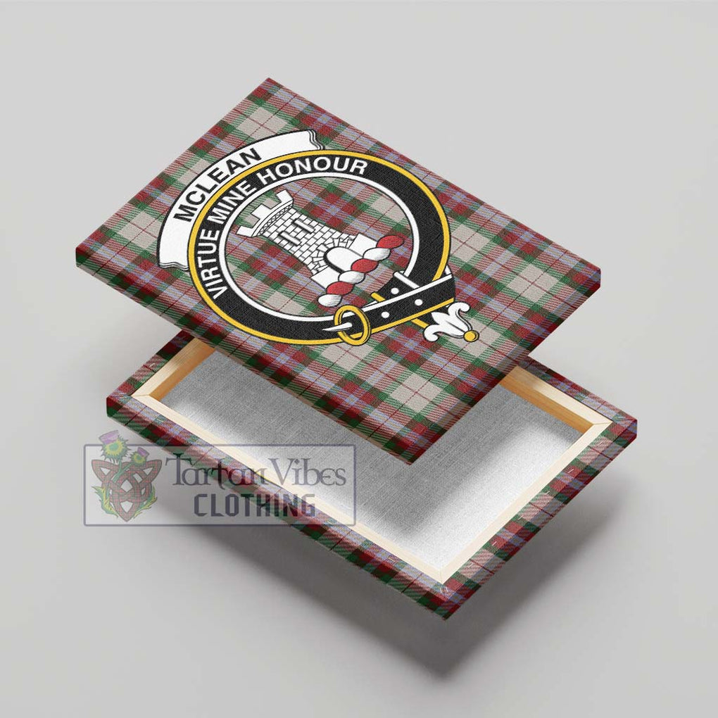 McLean Dress Tartan Canvas Print Wall Art with Family Crest - Tartan Vibes Clothing